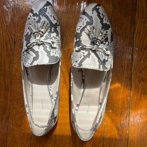 Zara animal print loafers with tassels